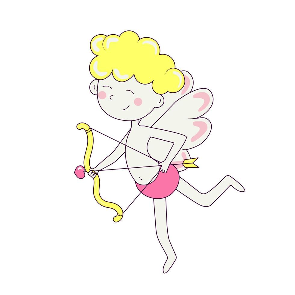 Cute Cupid Boy Archery Arrows of Love vector
