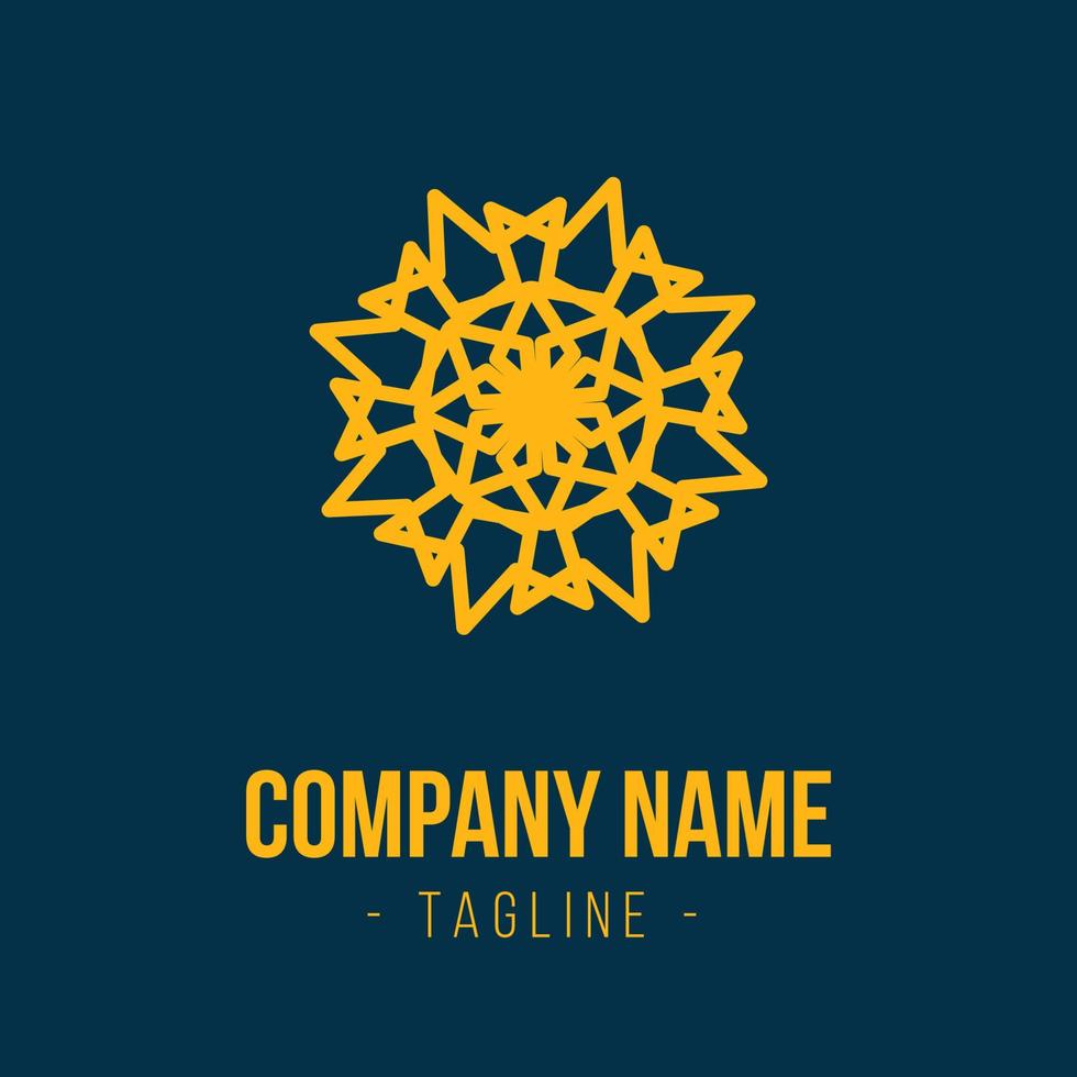 minimalistic vintage islamic ornament logo vector