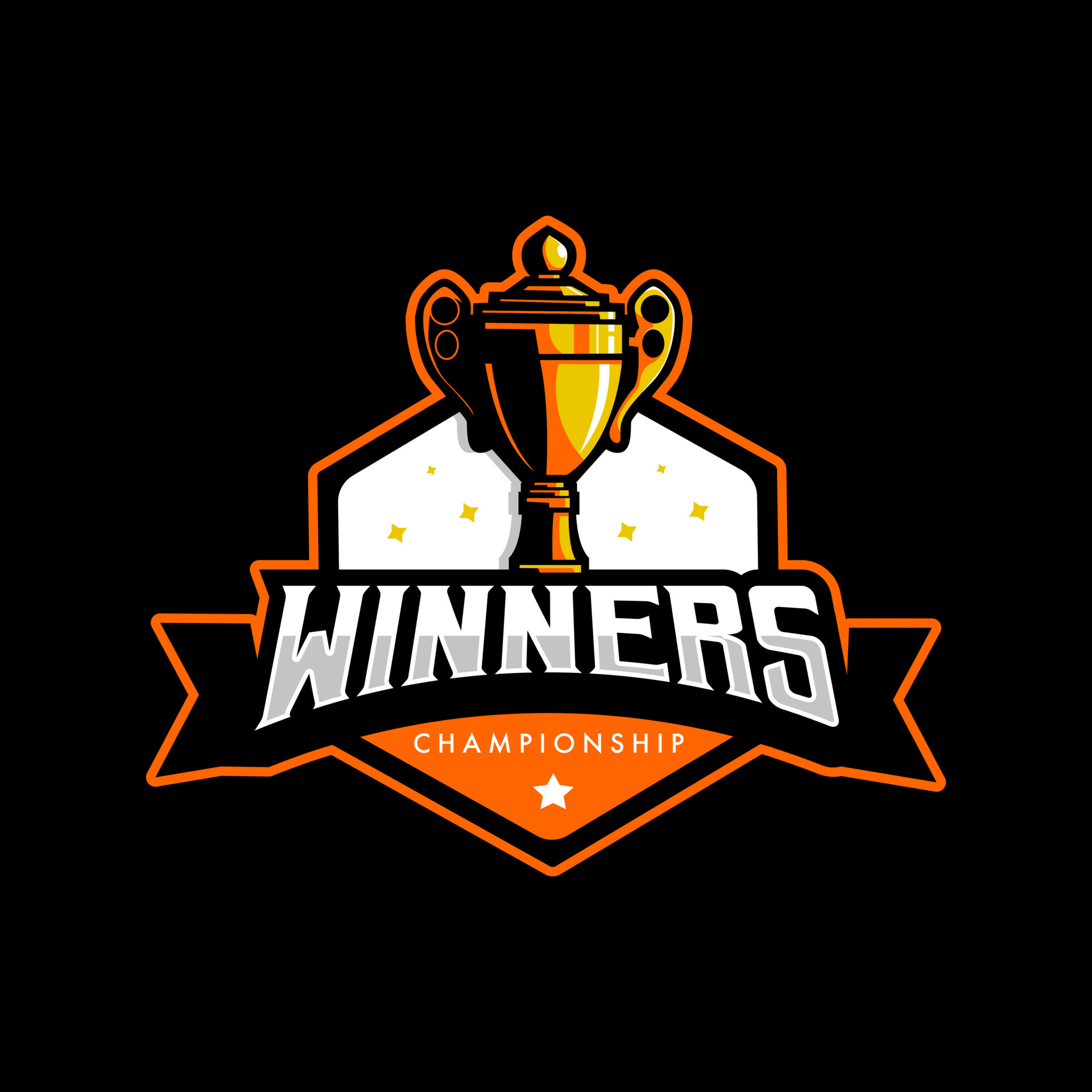 Trophy sport logo design. Winners championship for sports, esport or gaming  16773480 Vector Art at Vecteezy