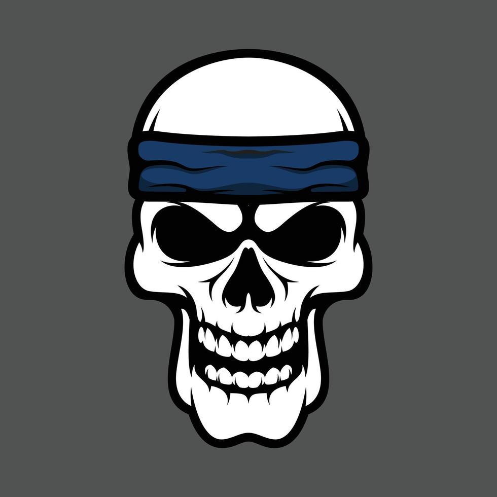 Skull headband mascot design vector