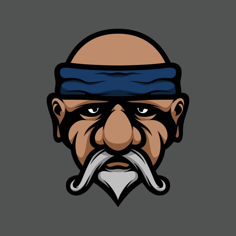 Old headband mascot design vector