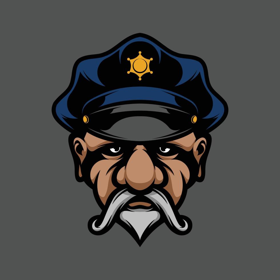 Old police mascot design vector