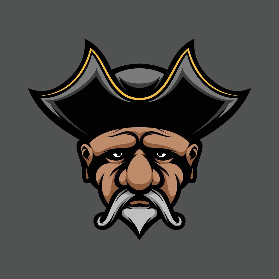 vector de diseño de mascota de piratas antiguos