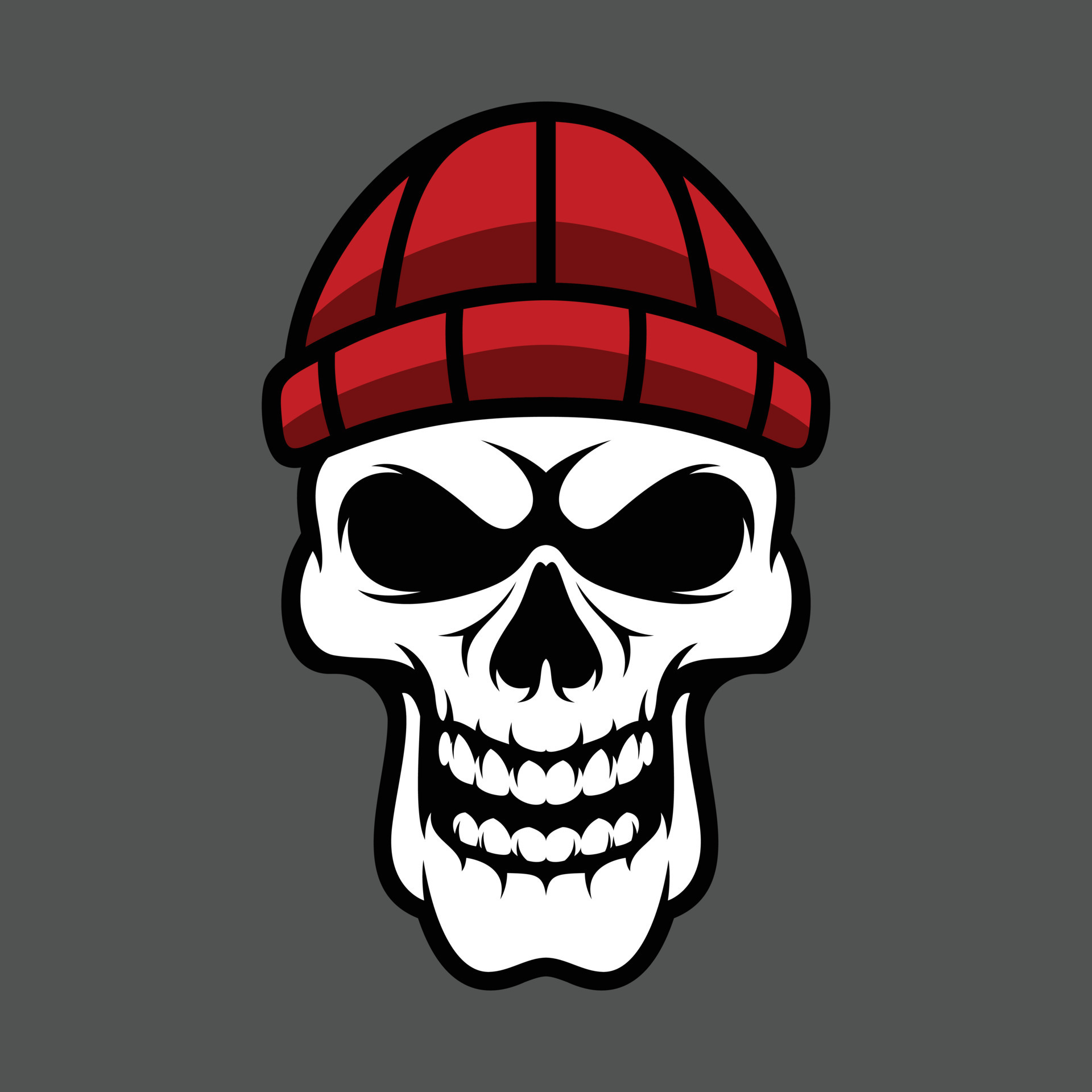 Skull beanie mascot design vector 16773603 Vector Art at Vecteezy