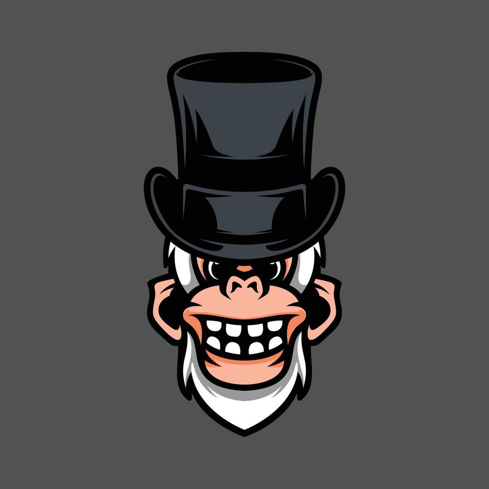 Yeti Tophat mascot design vector