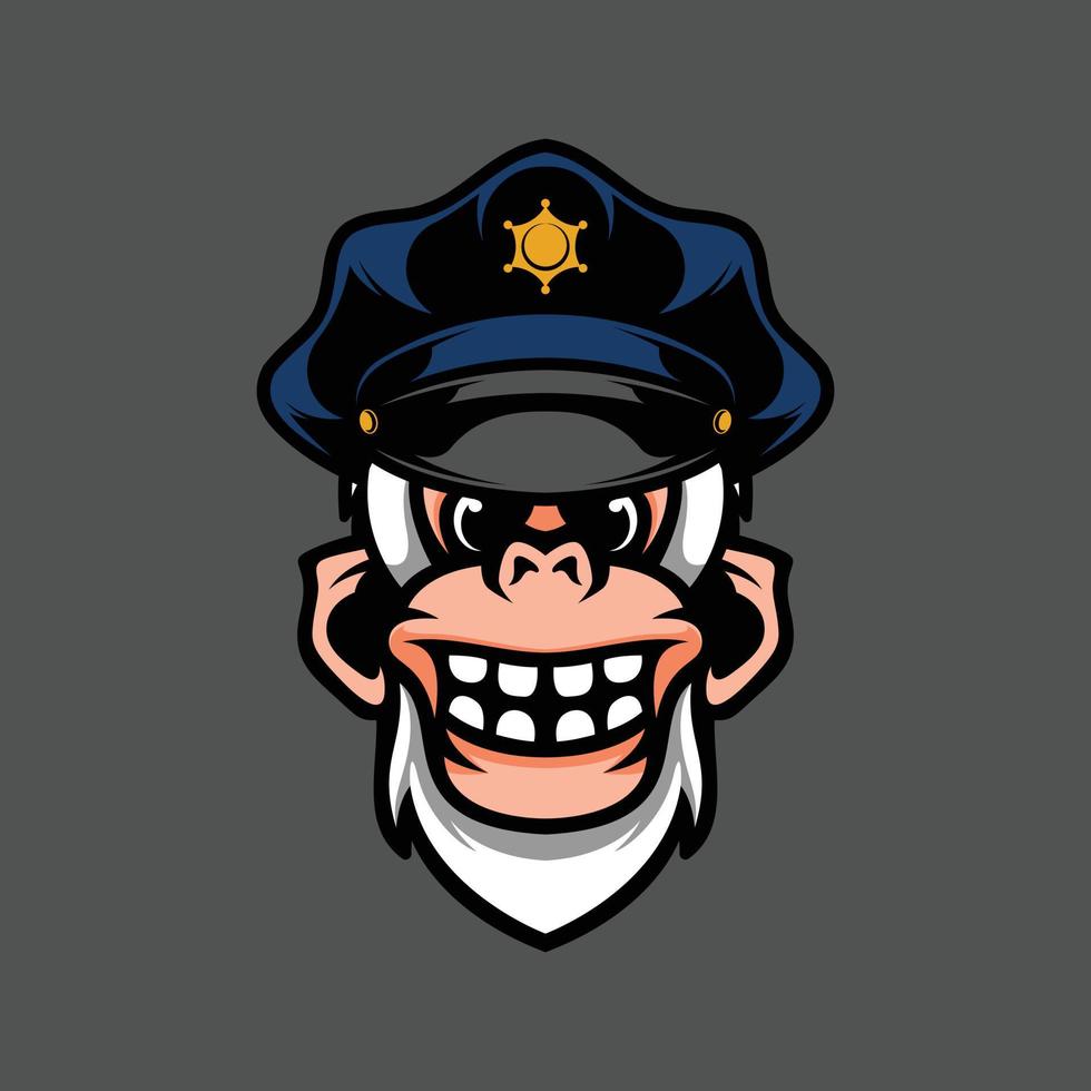 Yeti police mascot design vector