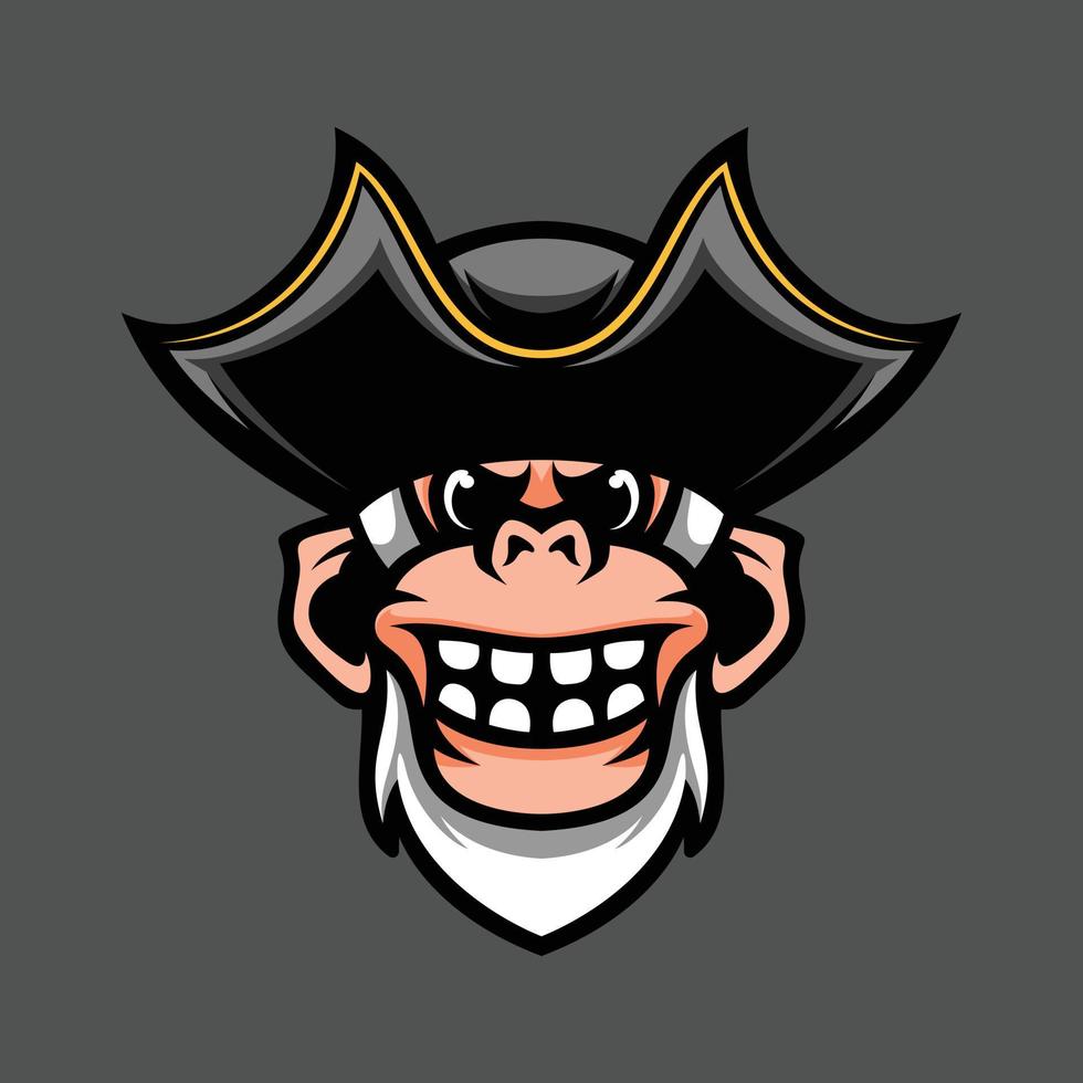 Yeti pirates mascot design vector