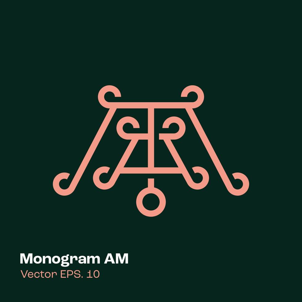 monograma soy logo vector