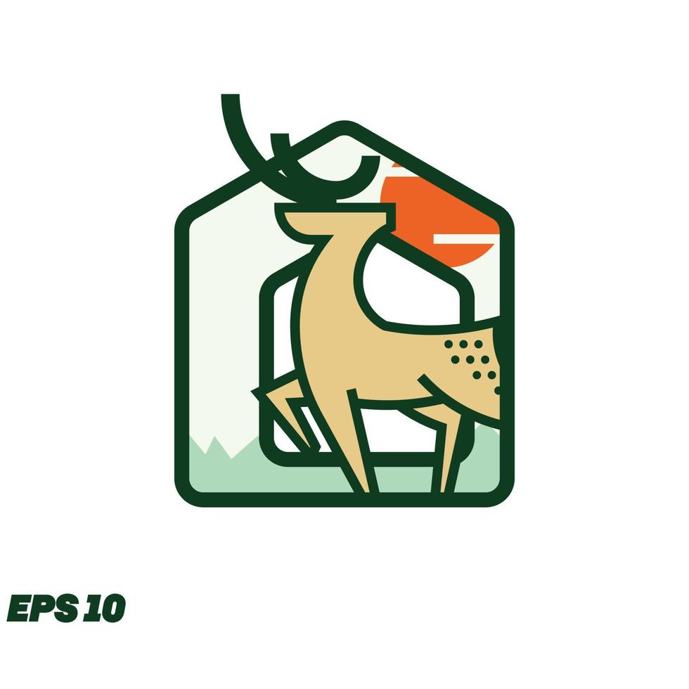 Deer Or Hunting Home Icon vector