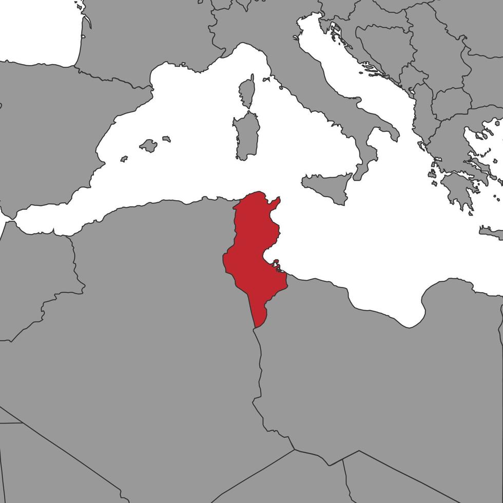 Tunisia On World Map Vector Illustration 16773937 Vector Art At Vecteezy Tunisia On World Map Illustration Vector