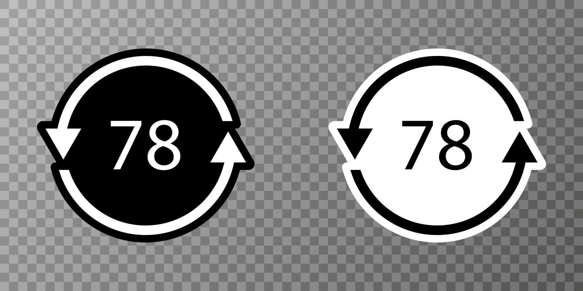 Silver plated glass. Glass recycling code 78 GL. Vector illustration