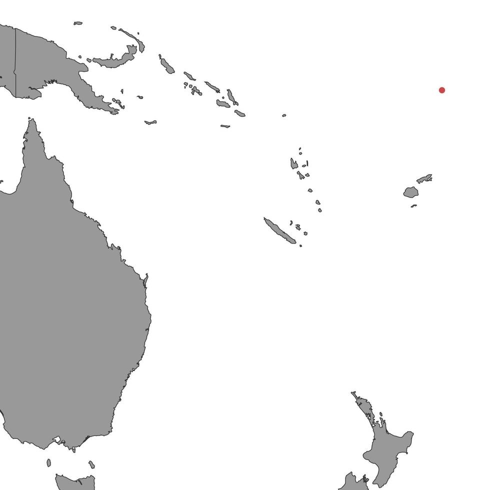 Tokelau on world map. Vector illustration.
