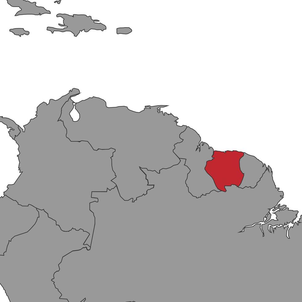 Suriname On World Map Vector Illustration 16773985 Vector Art At Vecteezy Suriname On World Map Illustration Vector