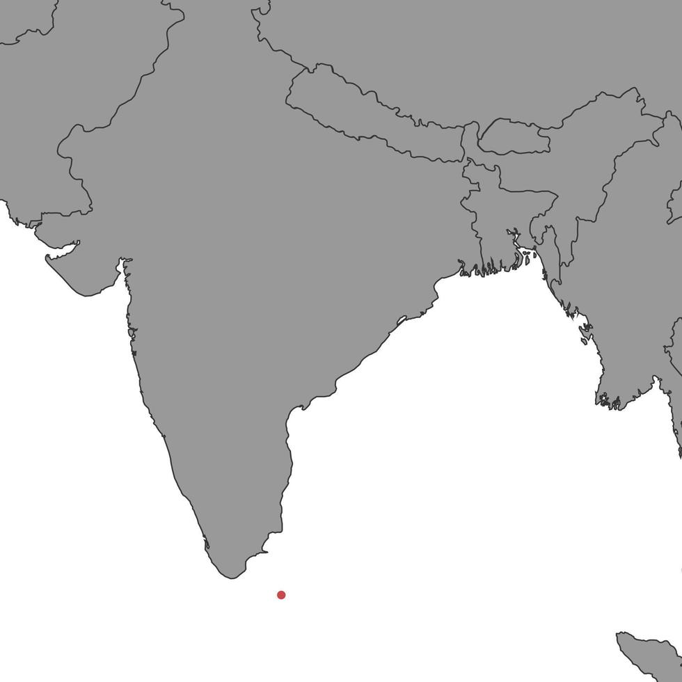 Sri Lanka on world map. Vector illustration.