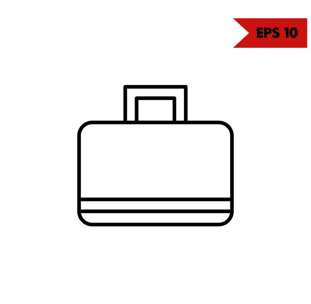 illustration of backpack line icon vector