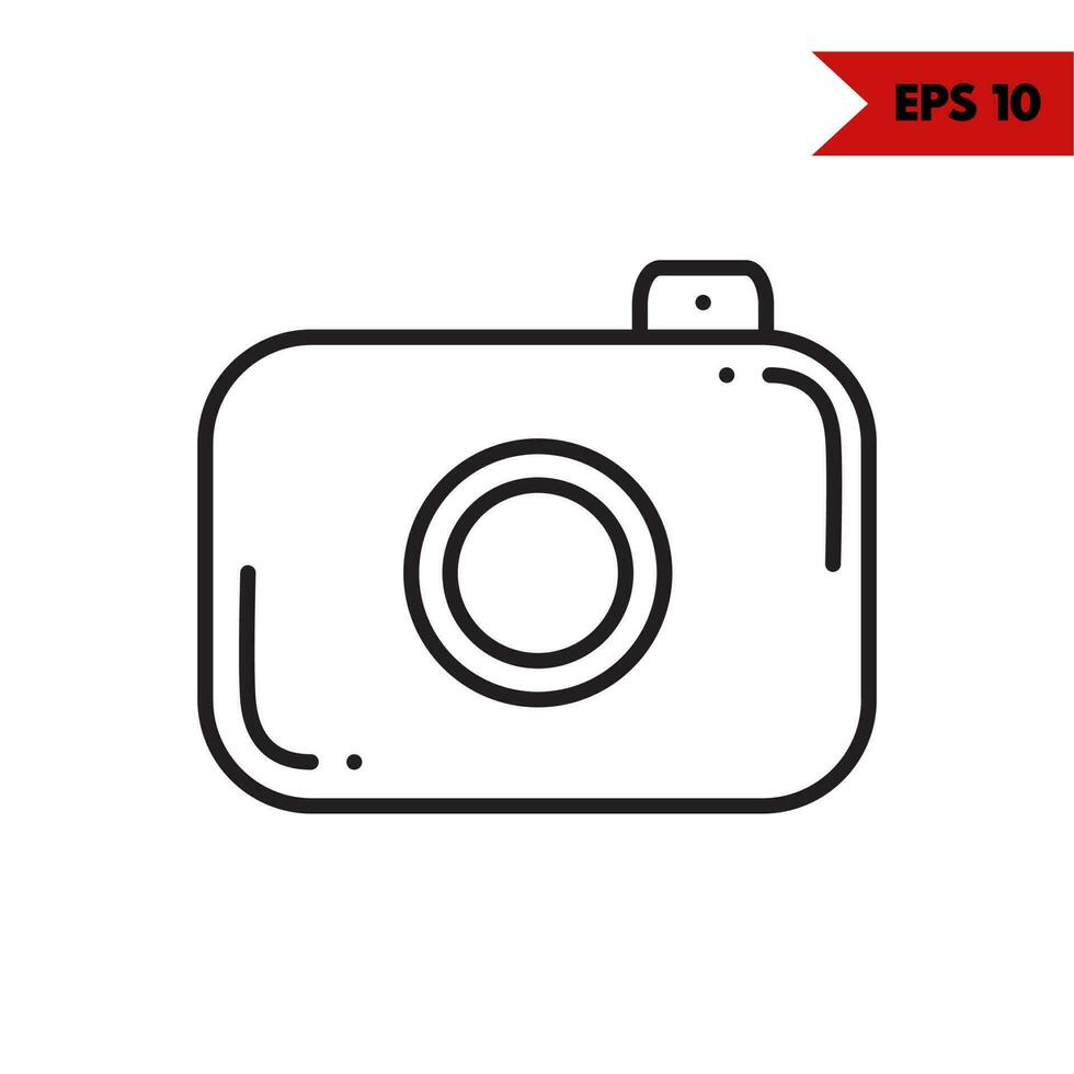 illustration of camera line icon vector