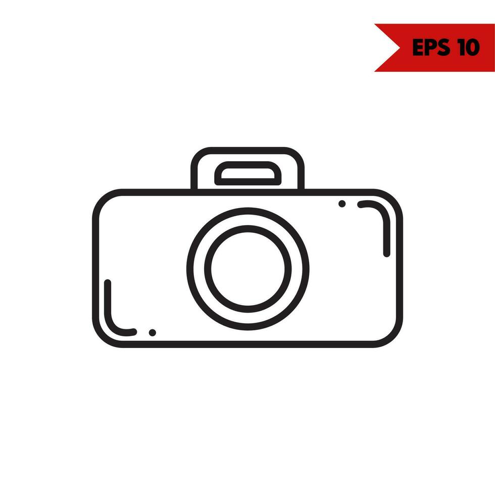 illustration of camera line icon vector