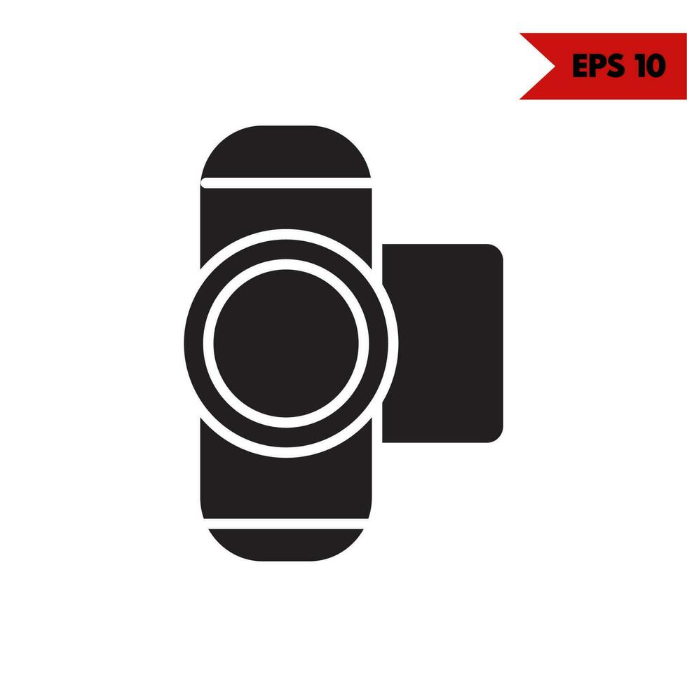 illustration of camera glyph icon vector