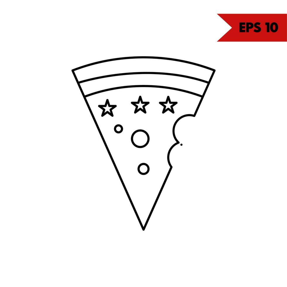 illustration of pizza line icon vector