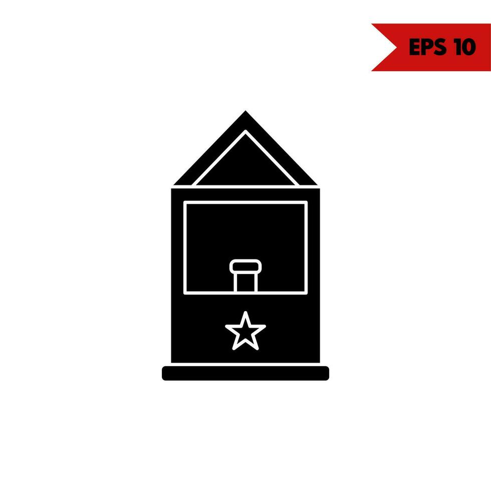 illustration of house glyph icon vector