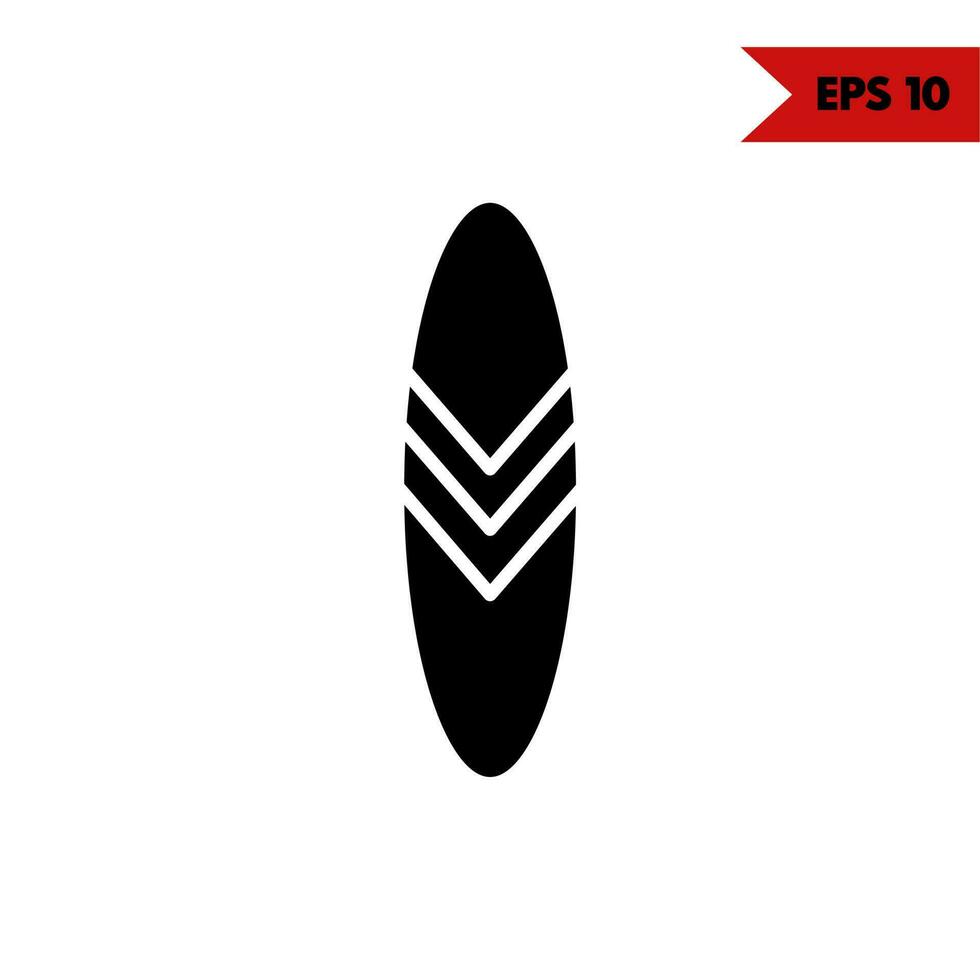 illustration of surfing board line icon vector
