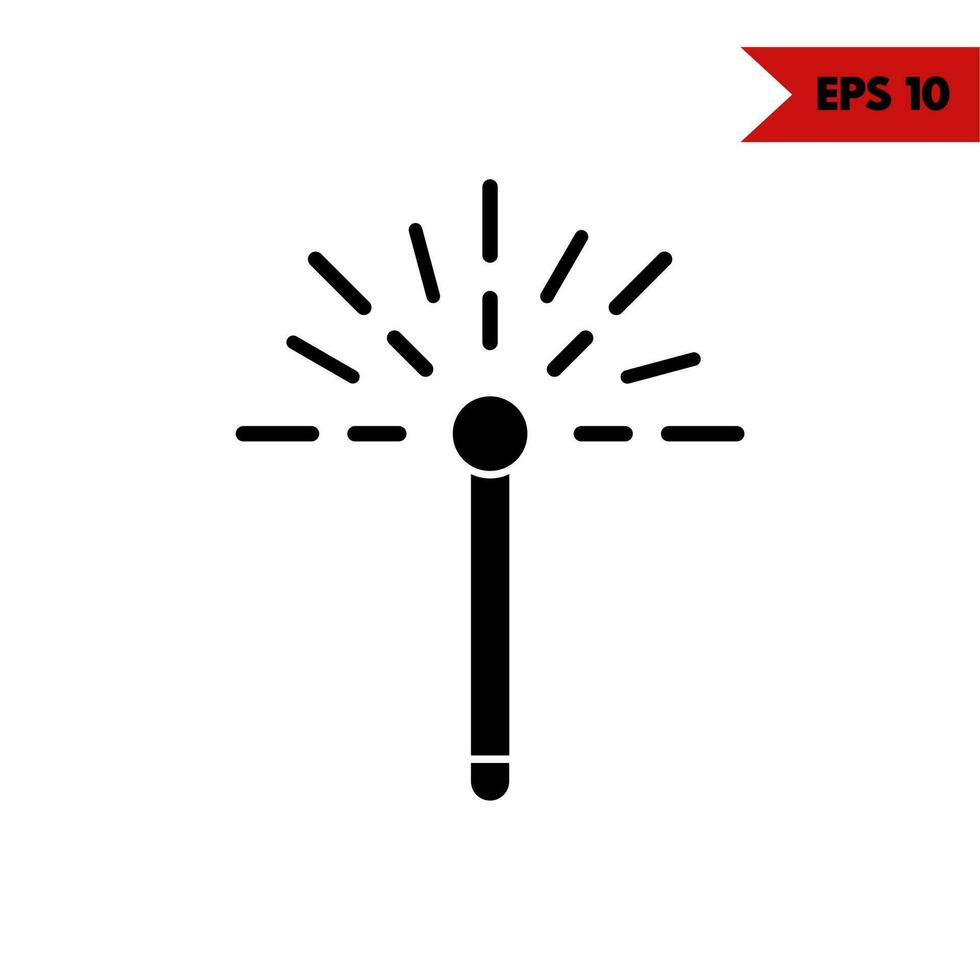 illustration of firework glyph icon vector