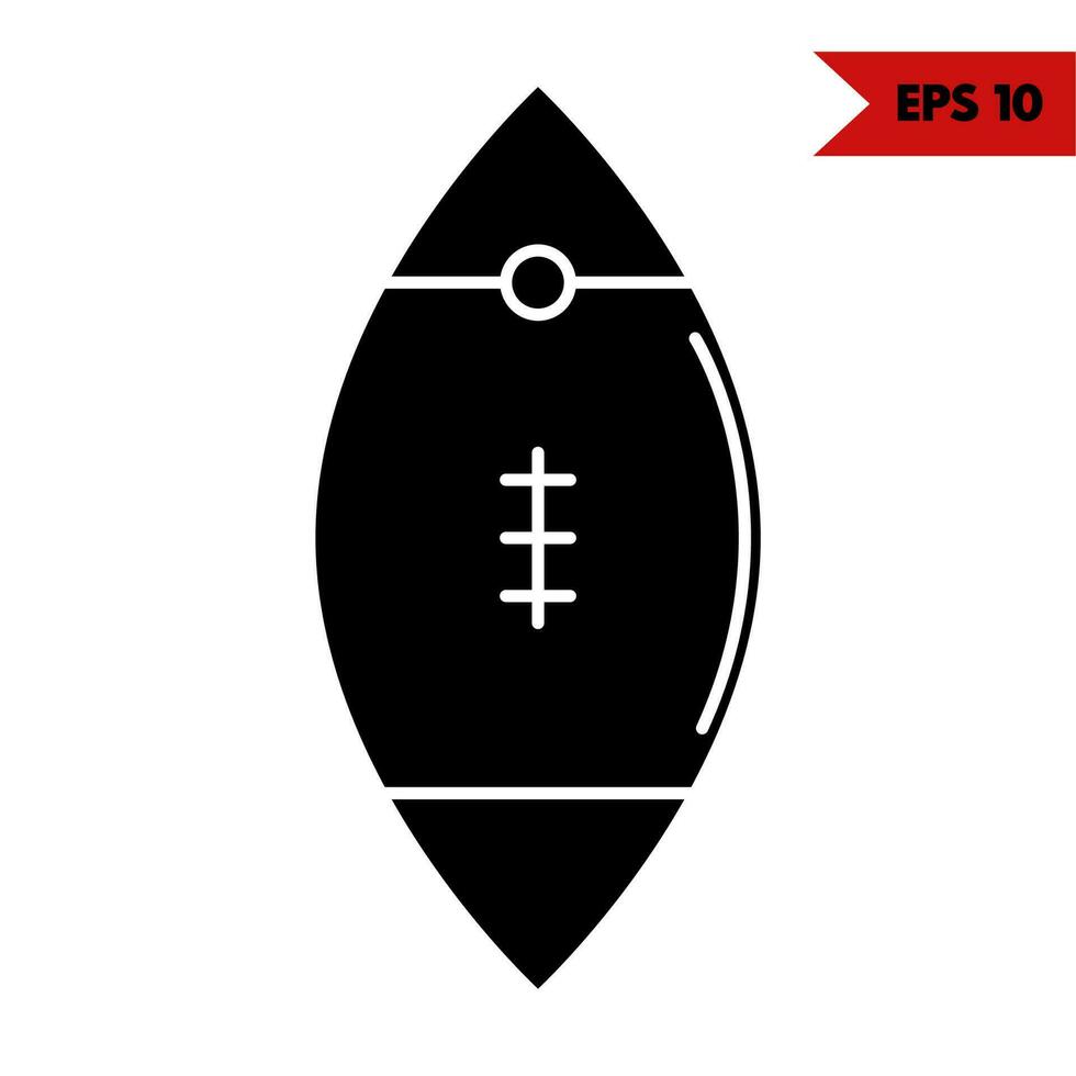 ilustración del icono de glifo de rugby vector