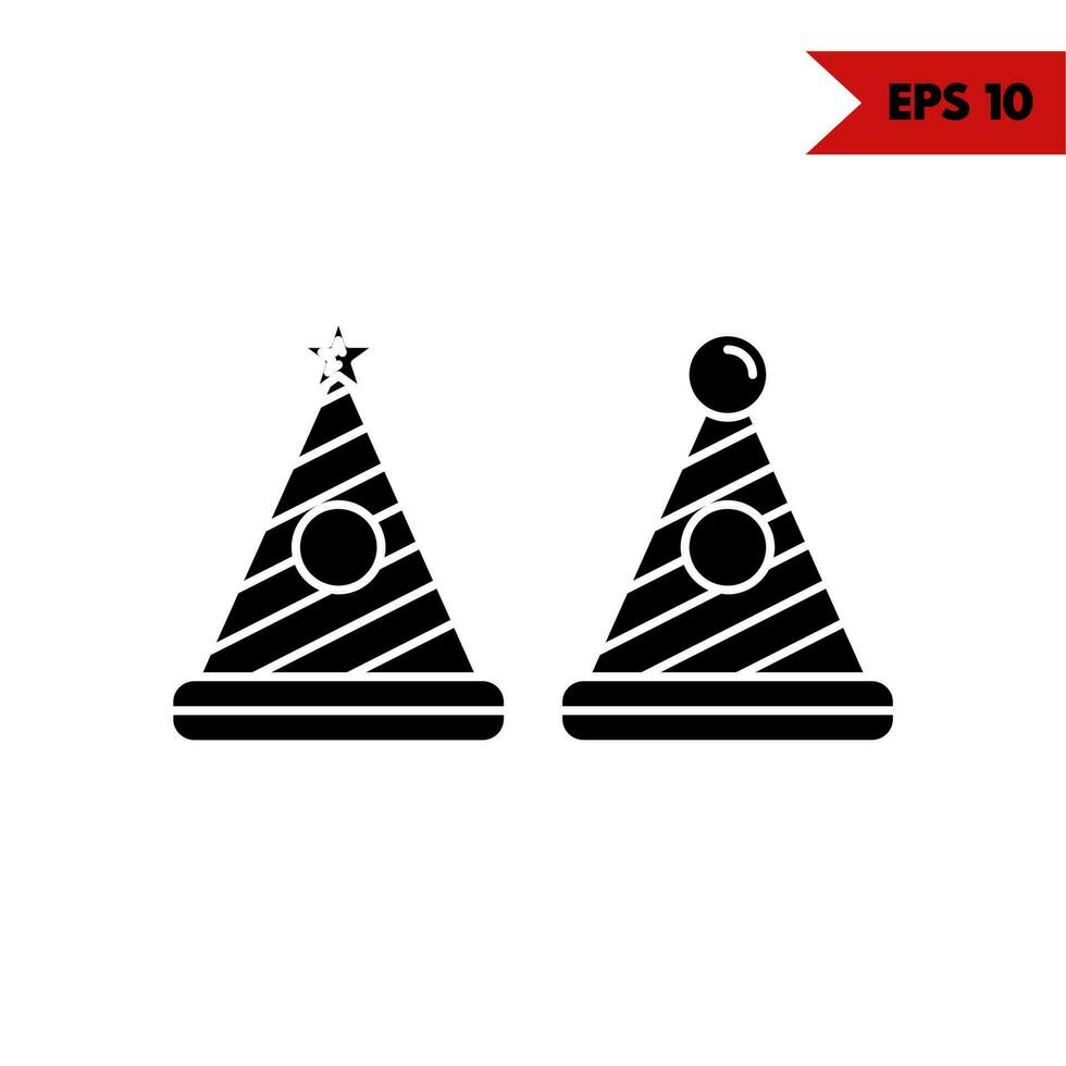 illustration of birthday hat glyph icon vector