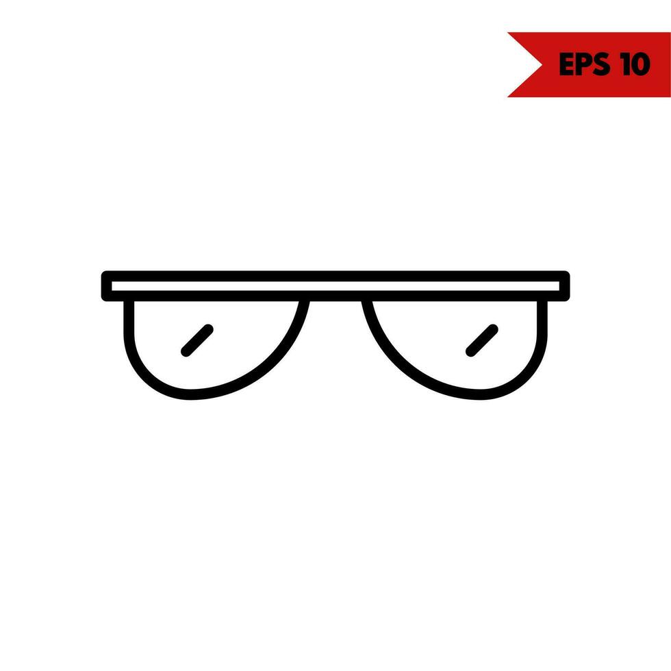 ilustración del icono de la línea de anteojos vector