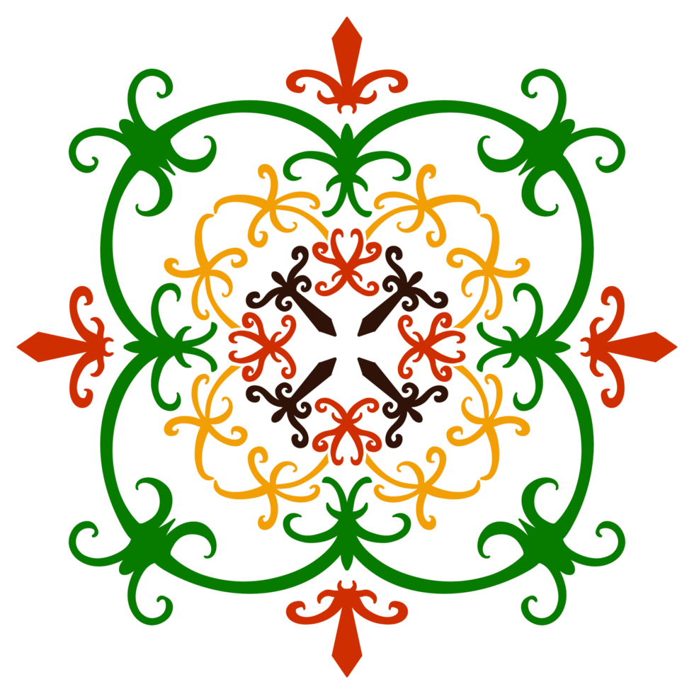 ornamento típico da tribo dayak, kaliamantan png