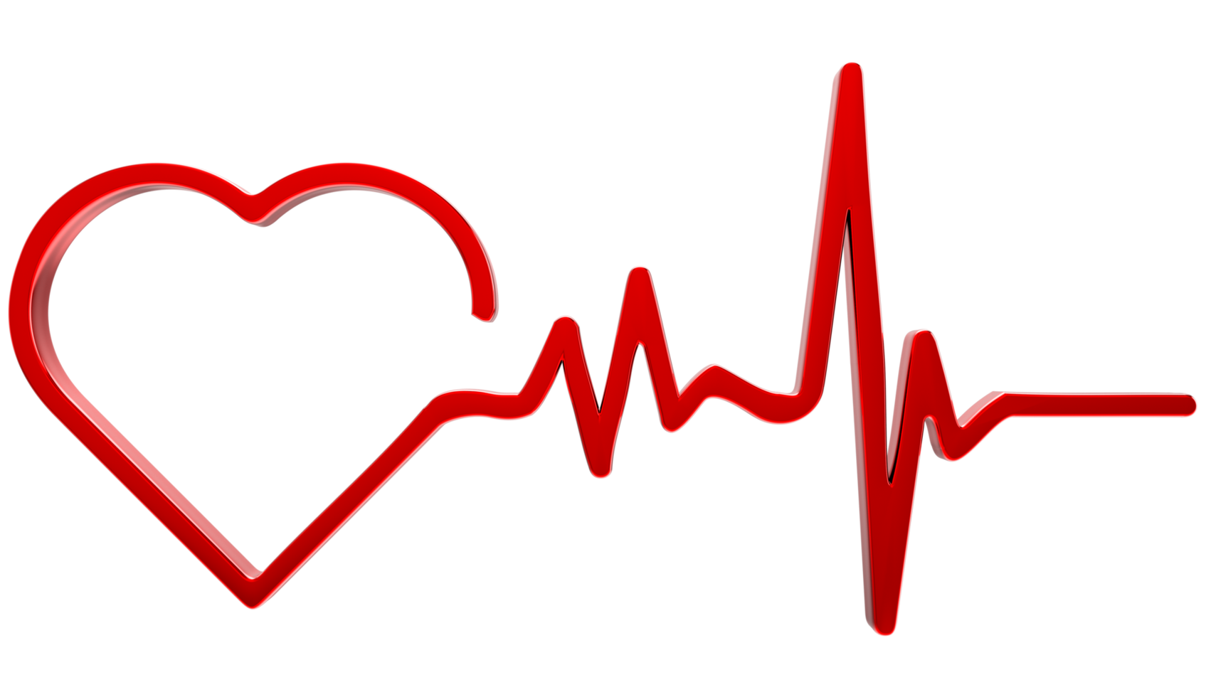 Heart rate pulse on transparent background png