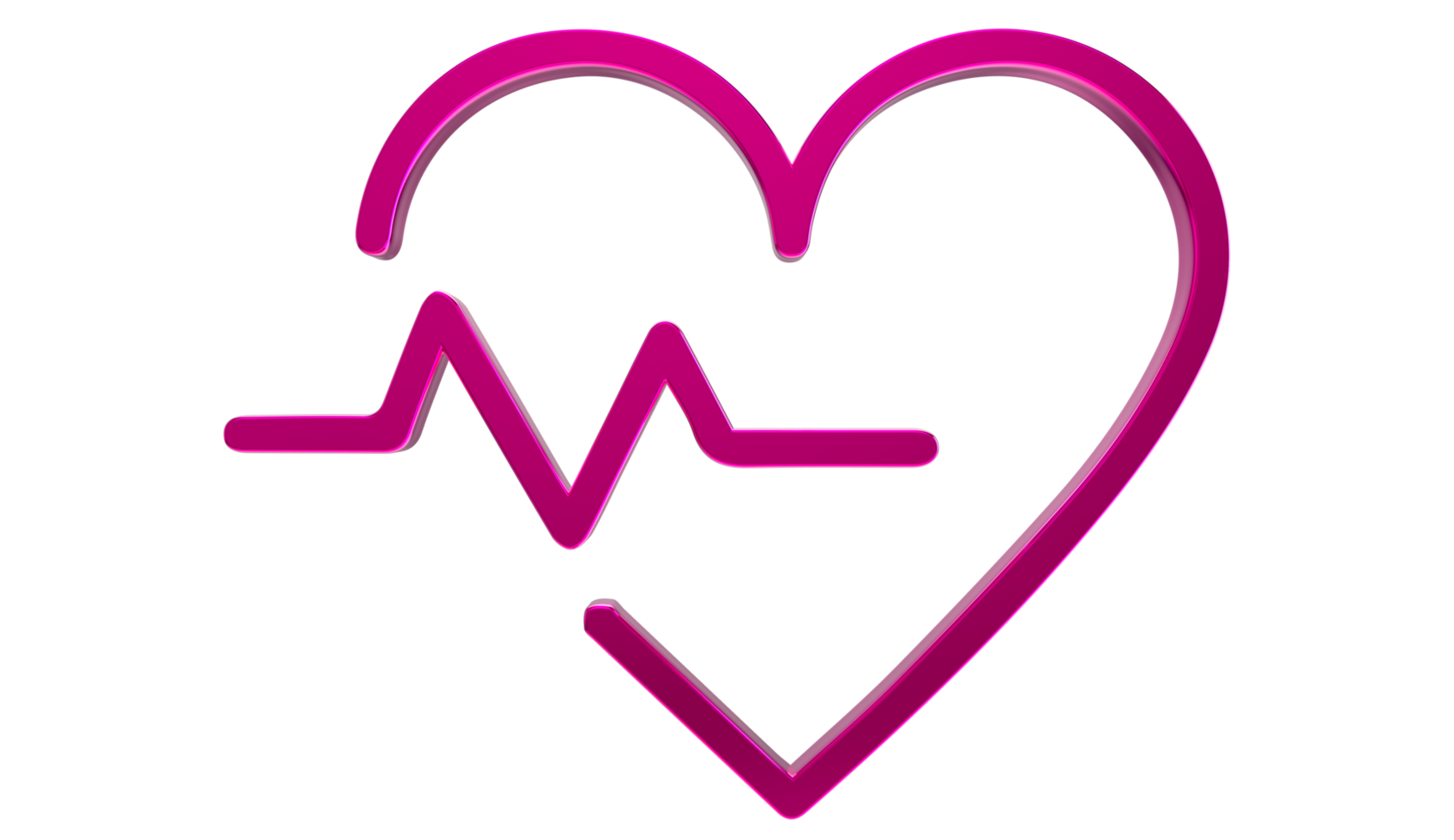 Heart rate pulse on transparent background png