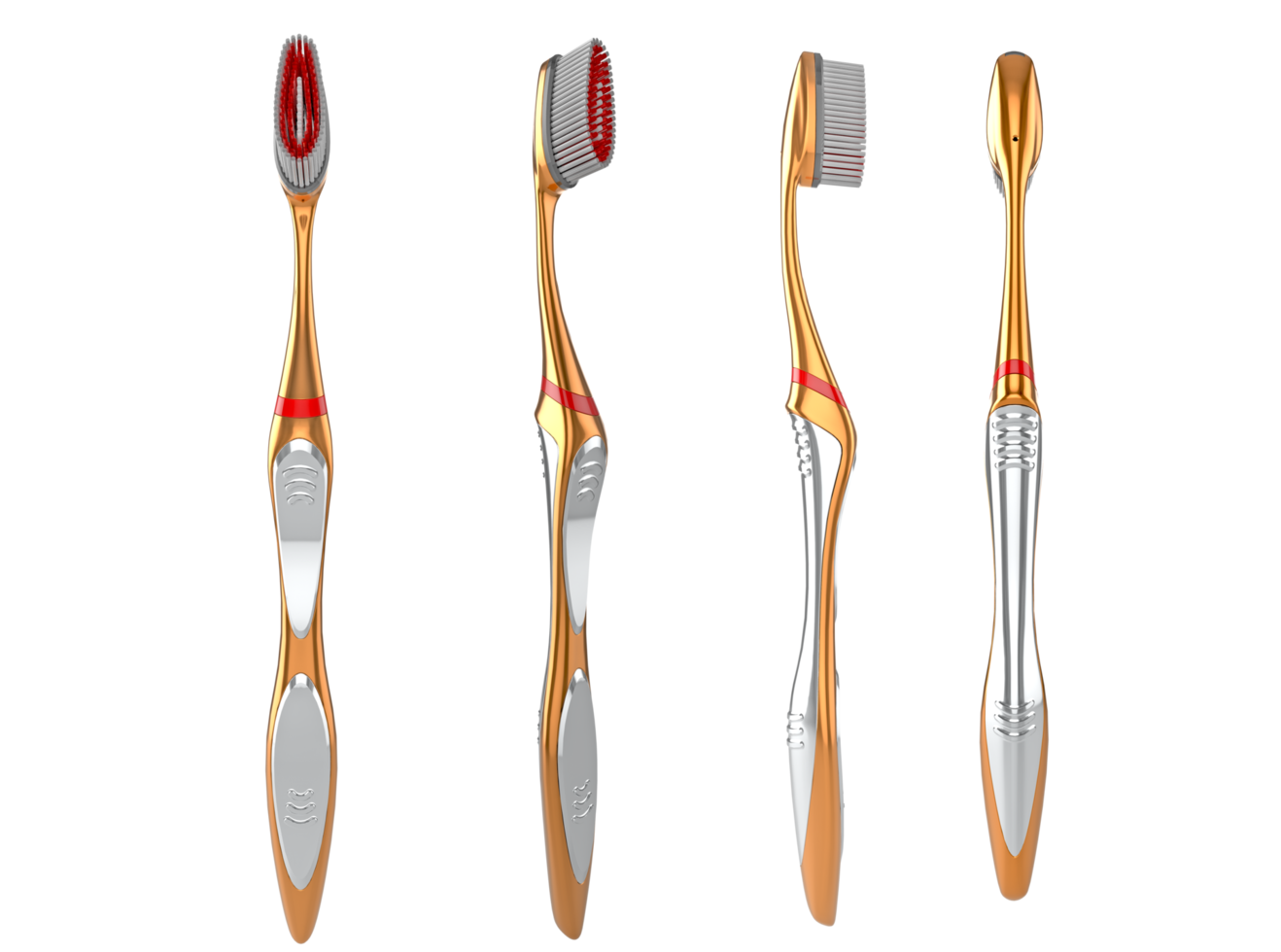 escova de dentes 3d isolada em fundo transparente png