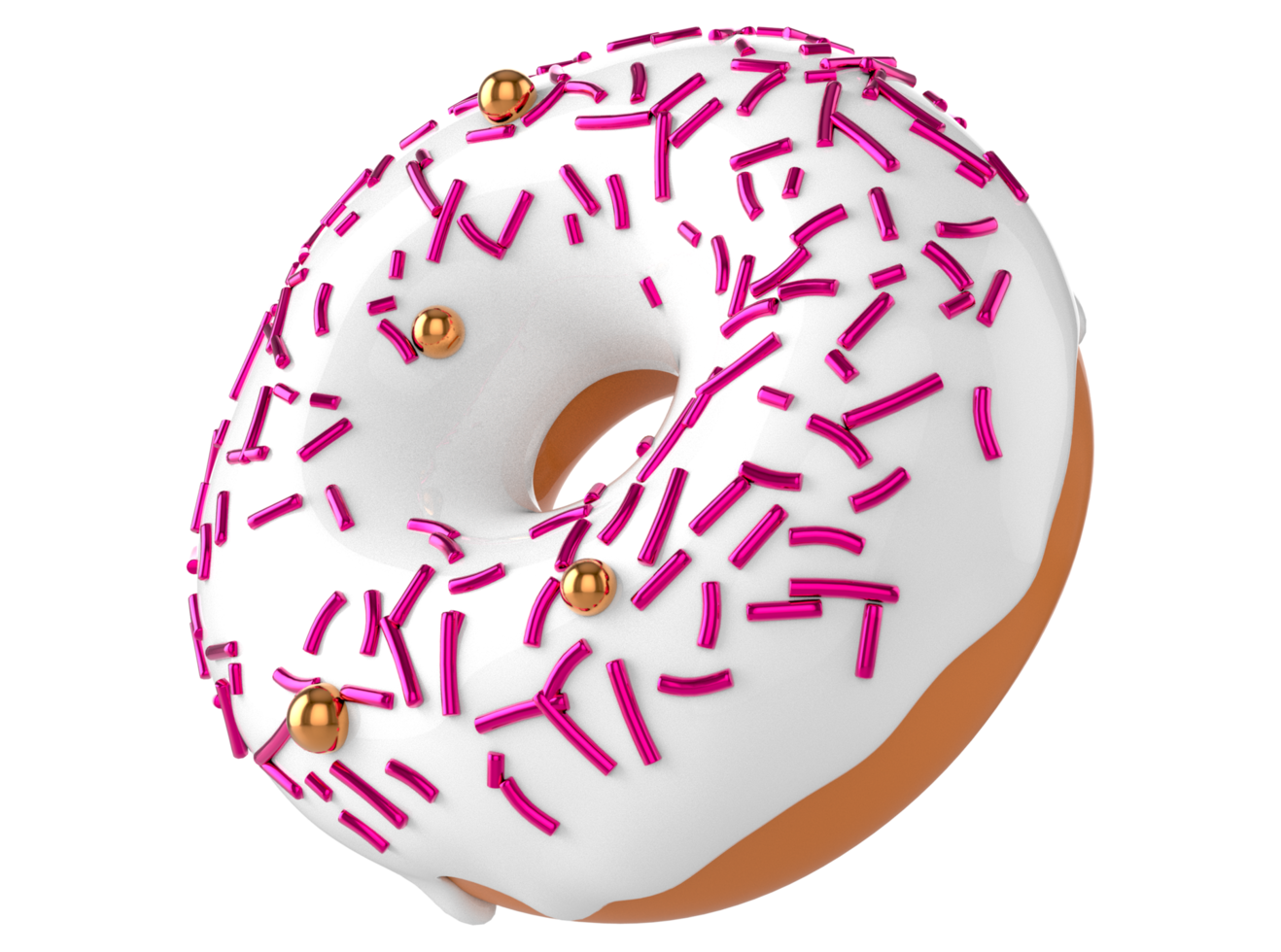 Donuts coloridos decorados aislados sobre fondo transparente png