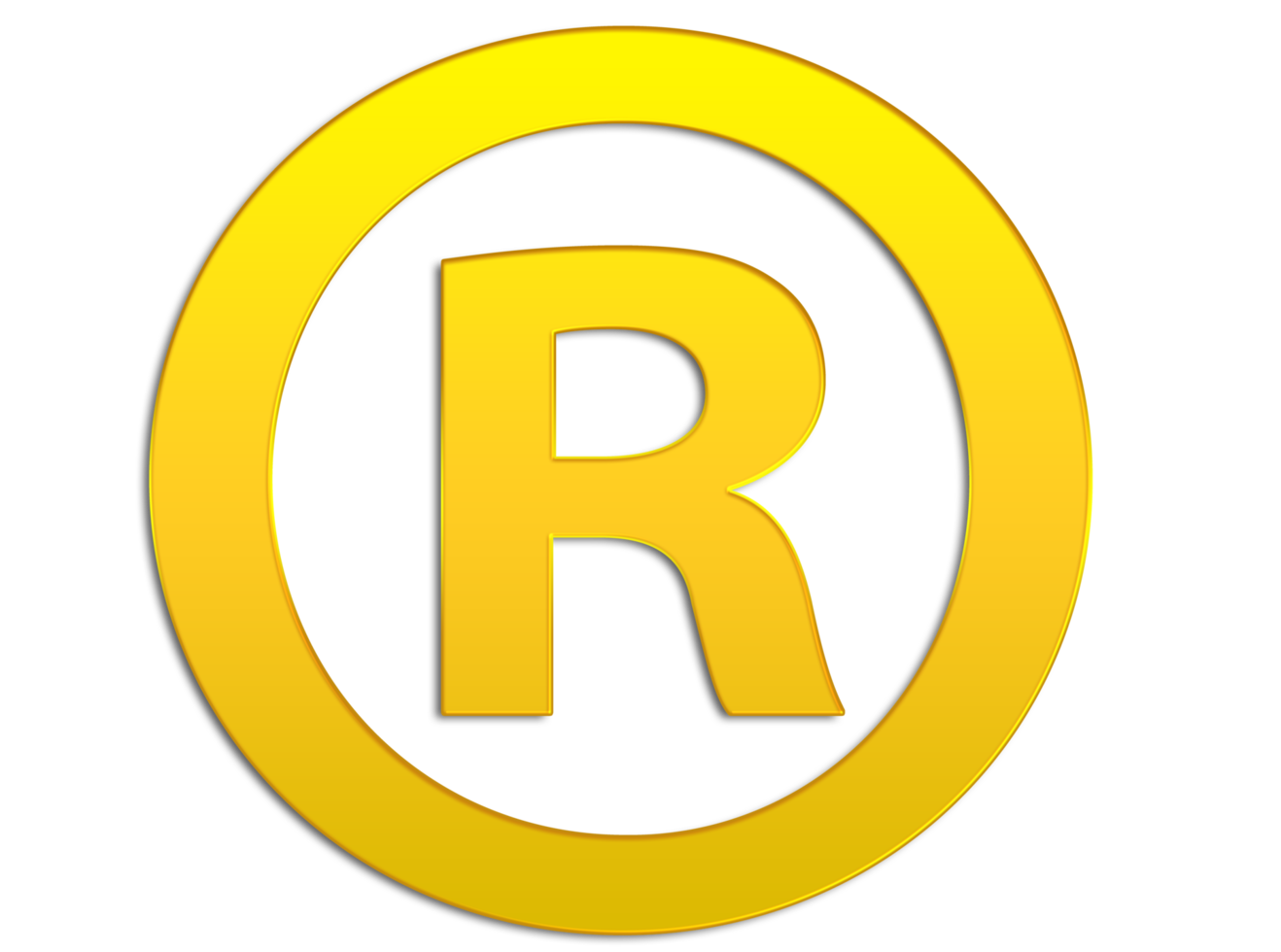 ícone do logotipo da marca registrada em fundo transparente png