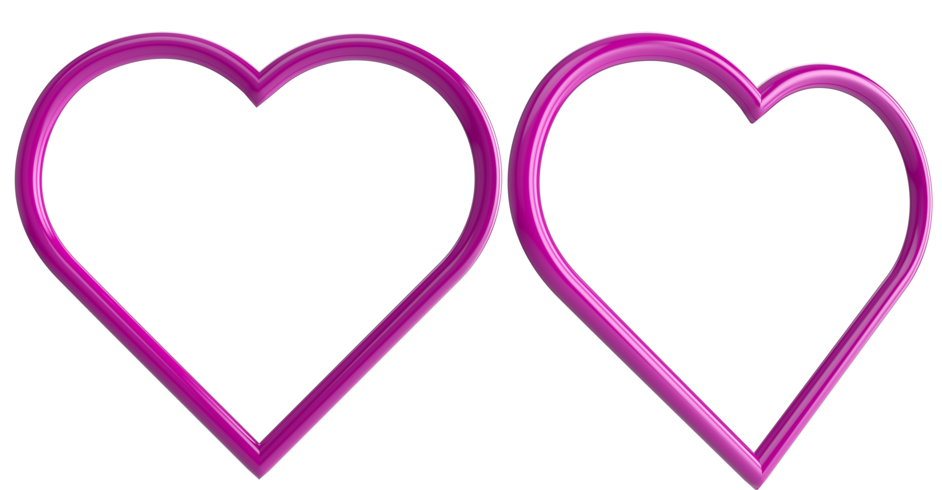 Hearts realistic decoration Transparent PNG