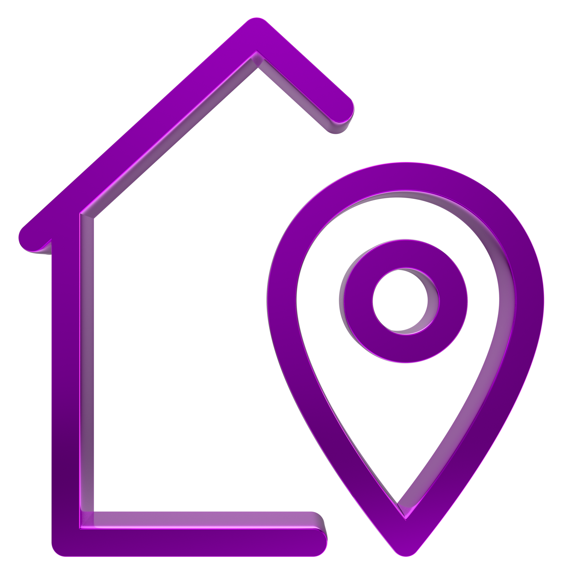 3D Home Location Icon On Transparent Background 16774497 PNG