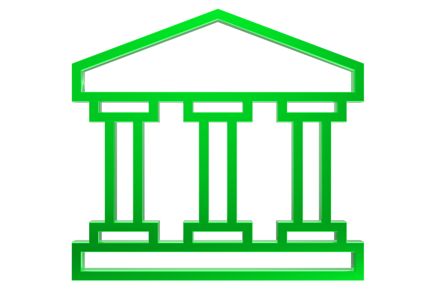 3d Bank ikon illustration på transparent bakgrund png