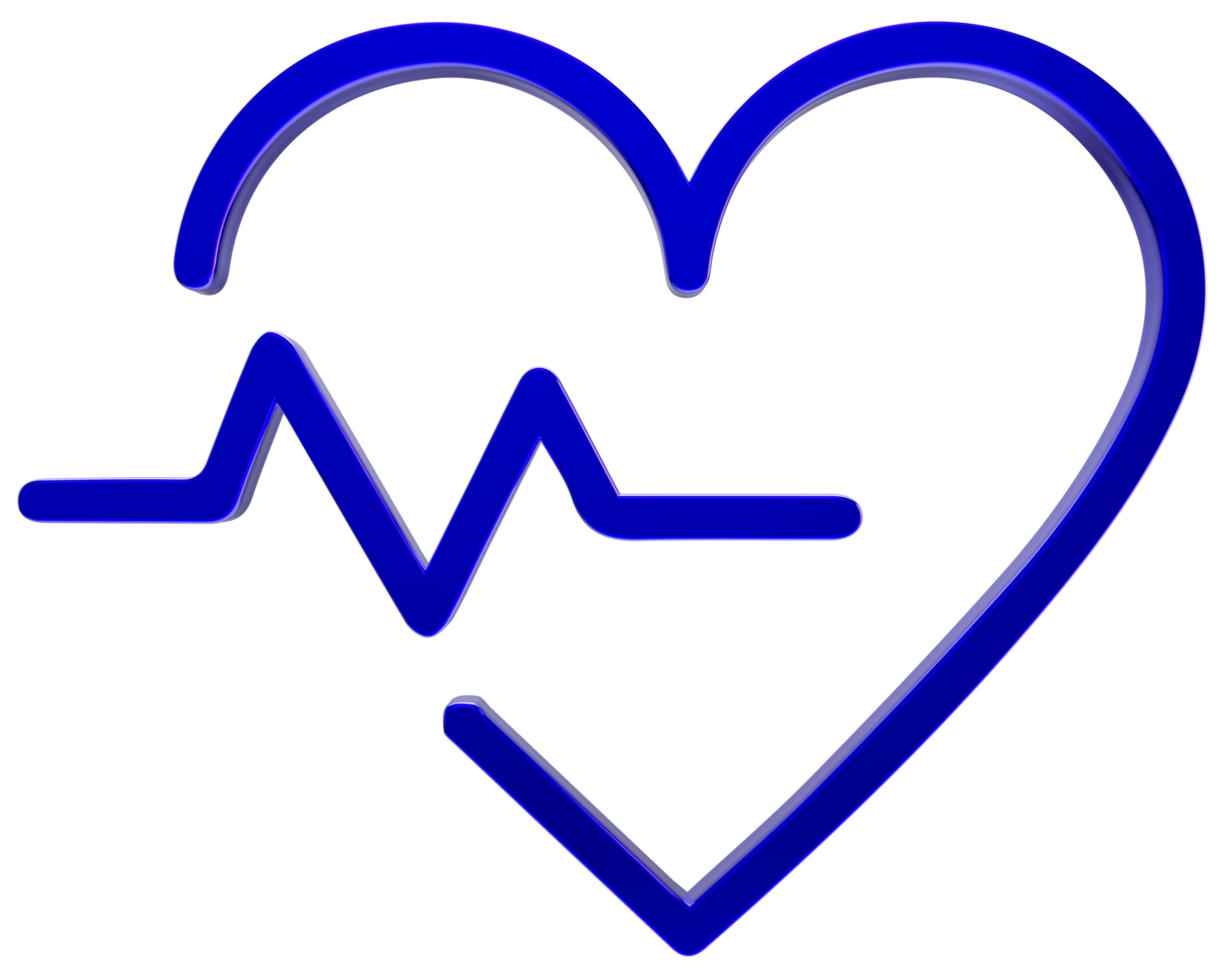 Heart rate pulse on transparent background png