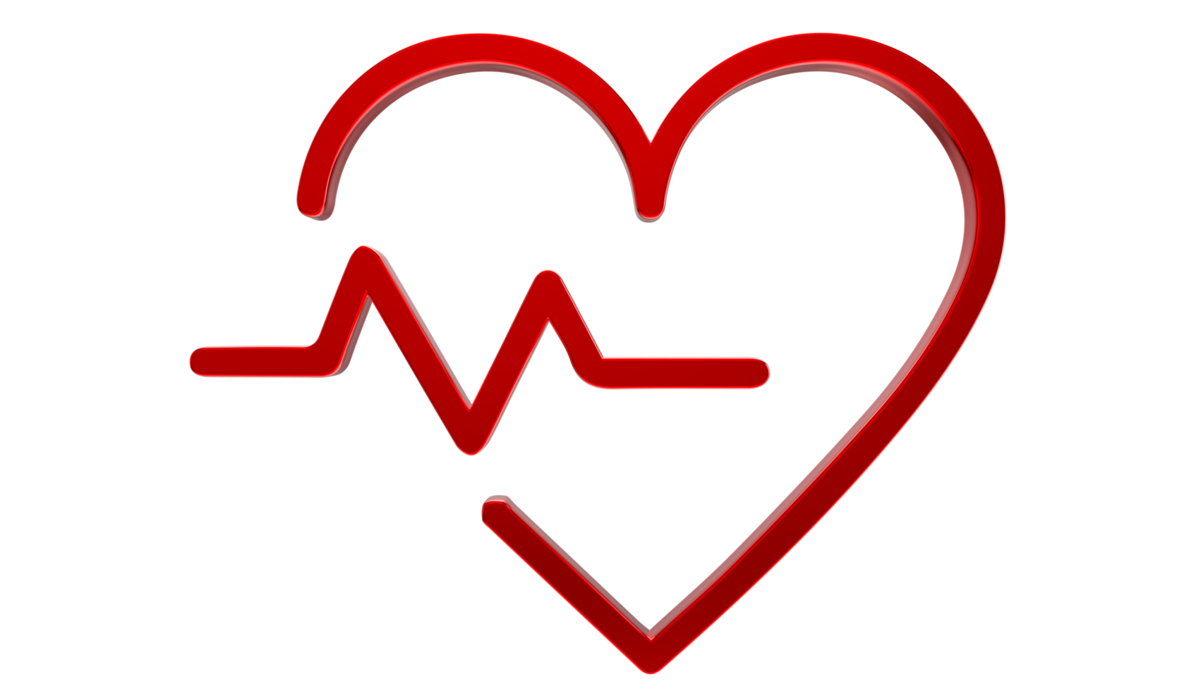 Heart rate pulse on transparent background png