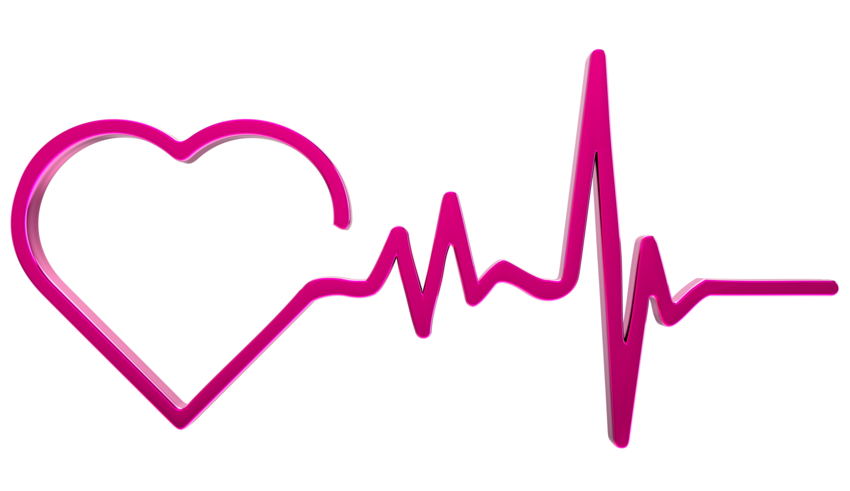 Heart rate pulse on transparent background png