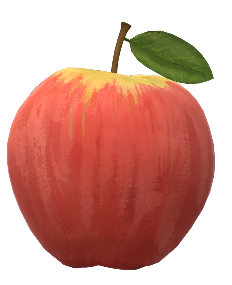 pomme - fruit rendu 3d sur fond transparent png