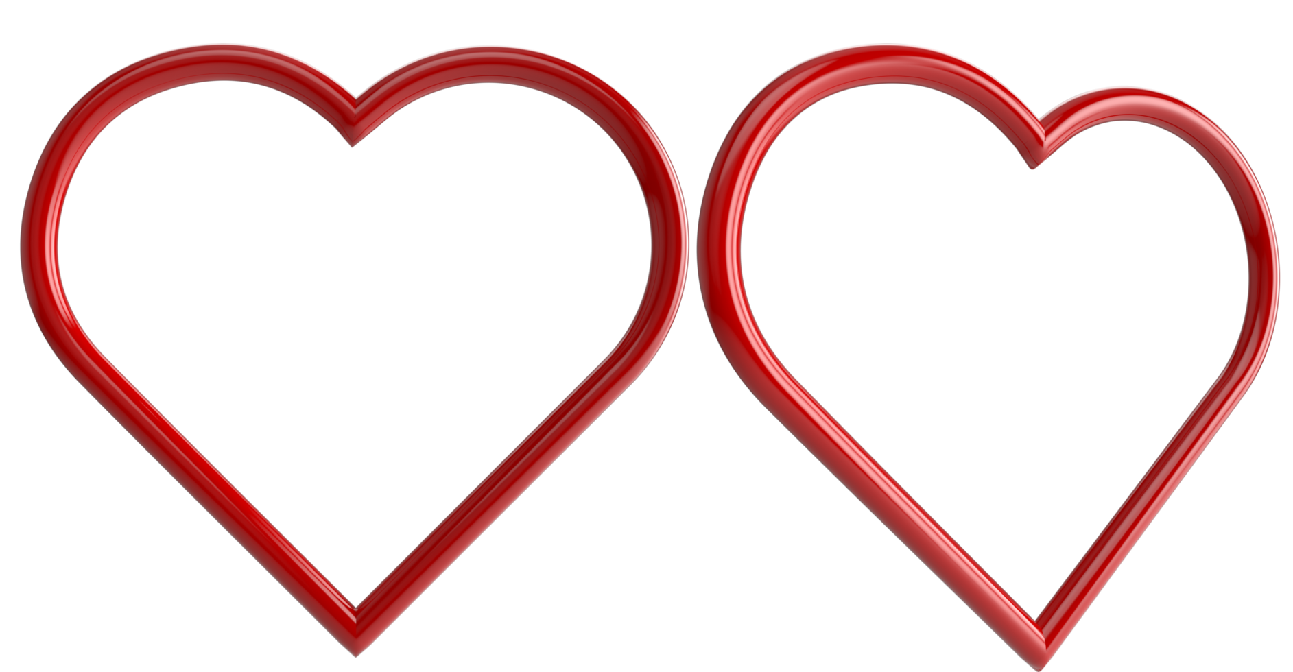 Hearts realistic decoration Transparent PNG