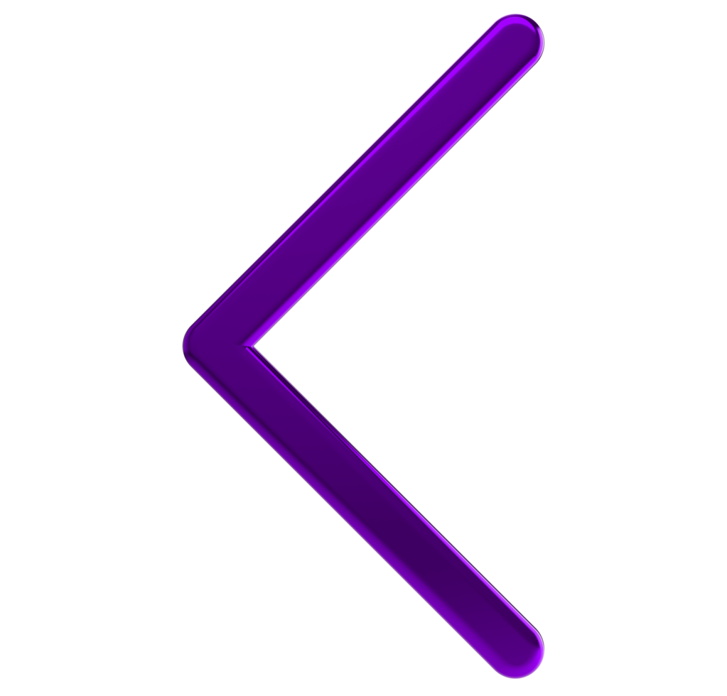 3D Left arrow icon png on Transparent Background