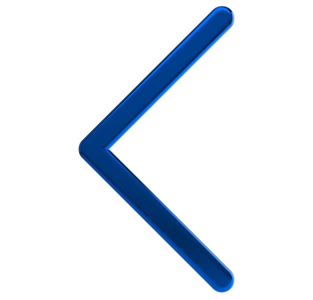 3D Left arrow icon png on Transparent Background