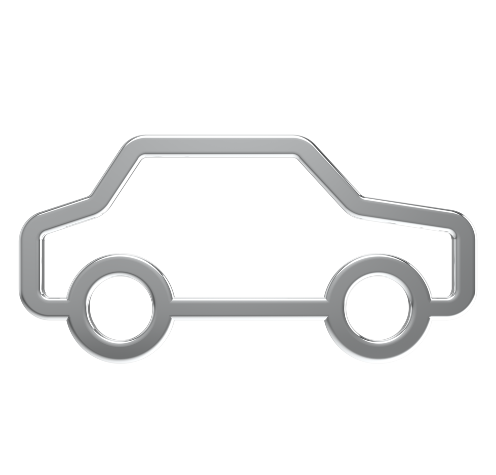3D Car icon on transparent background 16774565 PNG