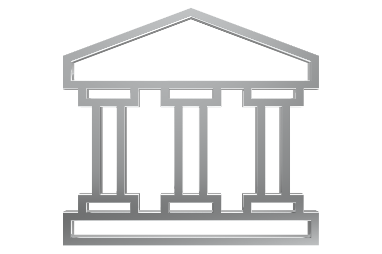 illustration d'icône de banque 3d sur fond transparent png