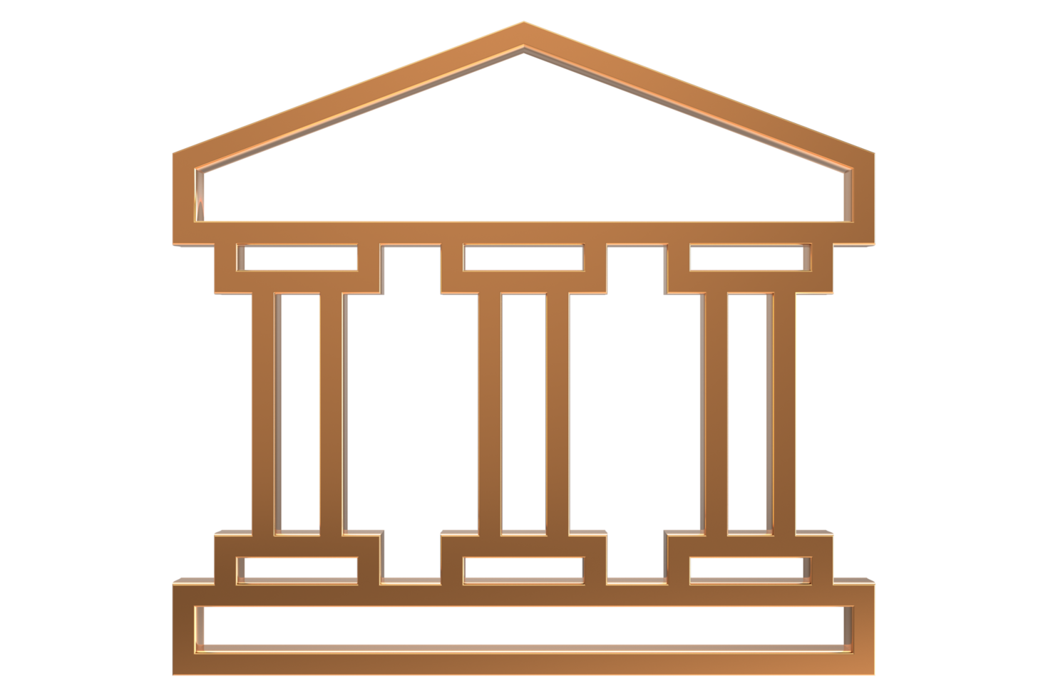 illustration d'icône de banque 3d sur fond transparent png