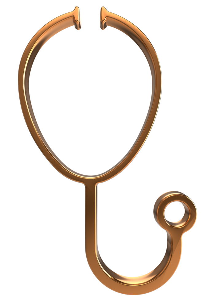 Realistic Medical stethoscope on transparent background png