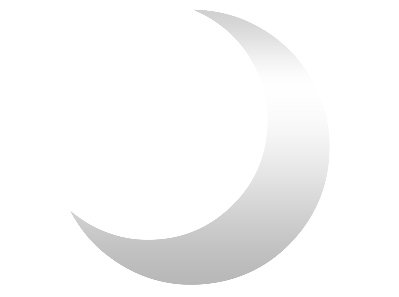 Moon icon on transparent background png